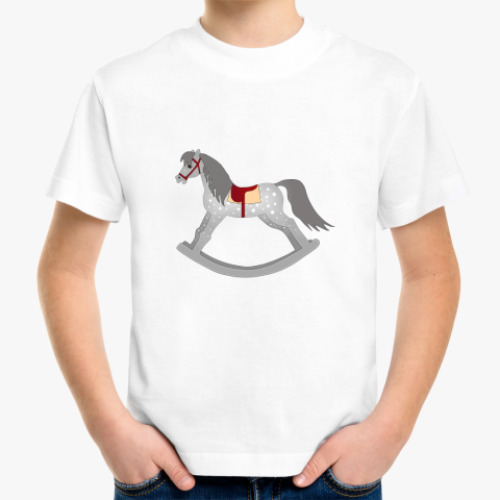 Детская футболка с принтом Rocking horse