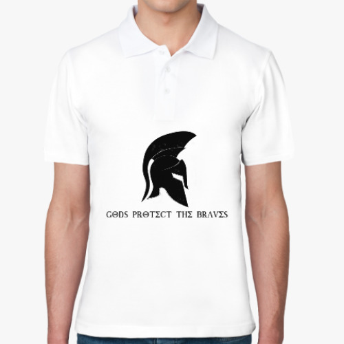 Рубашка поло с принтом Gods protect the braves