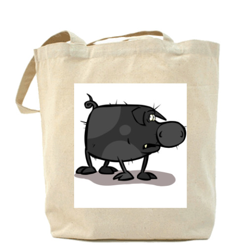 Сумка шоппер с принтом 'Кабан'