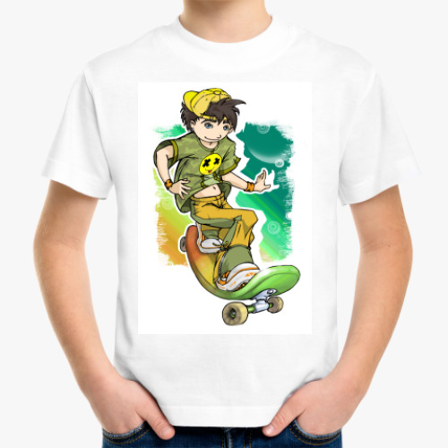 Детская футболка с принтом Скейтборд