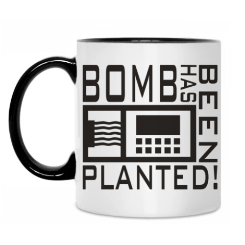 Кружка с принтом Бомб хэз бин плэнтэд!
