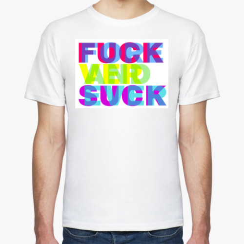 Футболка с принтом fuck and suck