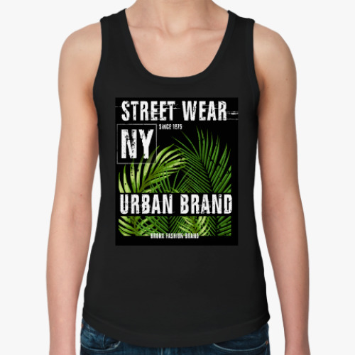 Женская майка с принтом урбан стайл