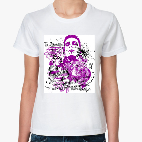 Классическая футболка с принтом Дизайн