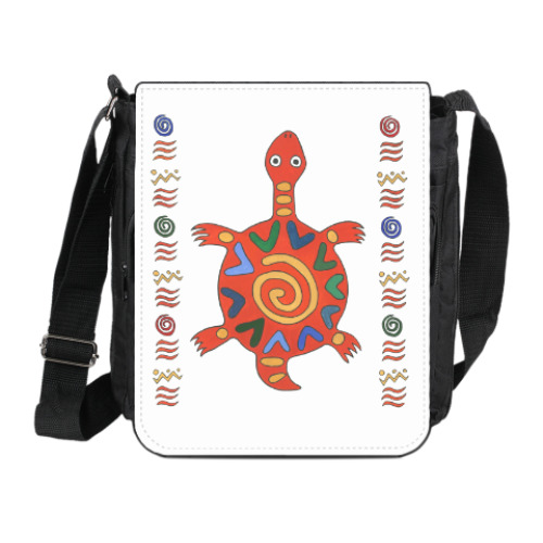 Сумка на плечо (мини-планшет) с принтом черепашка из Африки