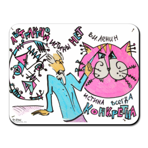 Коврик для мыши с принтом кот