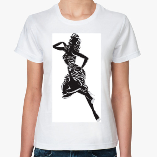 Классическая футболка с принтом PrettyGirls