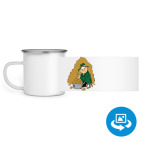 Кружка металлическая белая (круговая запечатка)