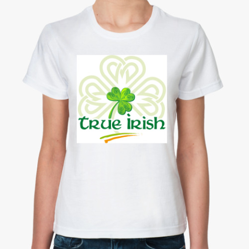Классическая футболка с принтом true irish