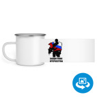 Кружка металлическая белая (круговая запечатка)