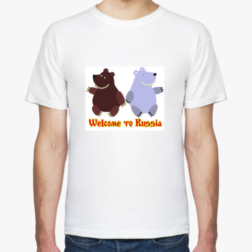 Футболка с принтом Russian bears