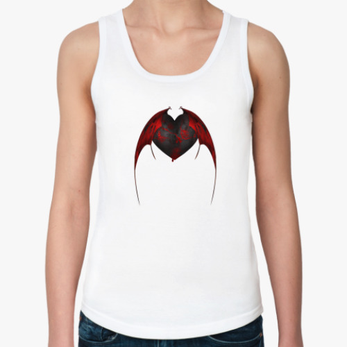 Женская майка с принтом Дьявольское сердце