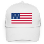Кепка / бейсболка, белая (печать) США