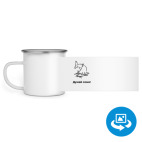 Кружка металлическая белая (круговая запечатка)