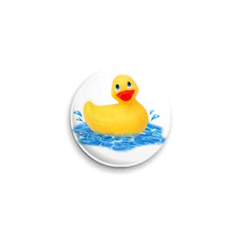 Значок 25мм с принтом  'Rubber duck'