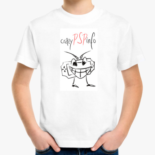 Детская футболка с принтом crazyPSPinfo