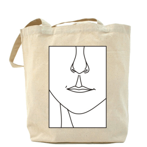 Сумка шоппер с принтом 'Тише'