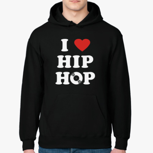 Толстовка худи с принтом I Love Hip Hop