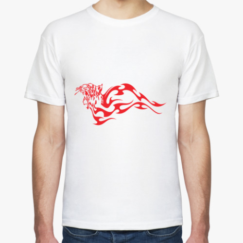 Футболка с принтом  Red Tiger