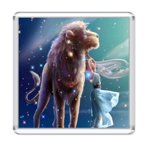 Магнит с принтом  Лев