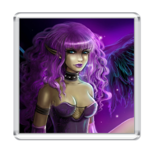 Магнит с принтом Темный Эльф