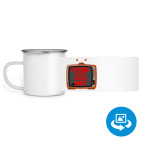 Кружка металлическая белая (круговая запечатка)