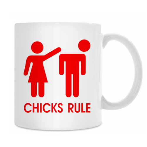 Кружка с принтом Chicks Rule