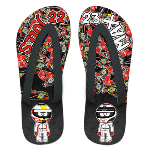 Шлепанцы (сланцы) с принтом Jules & Max