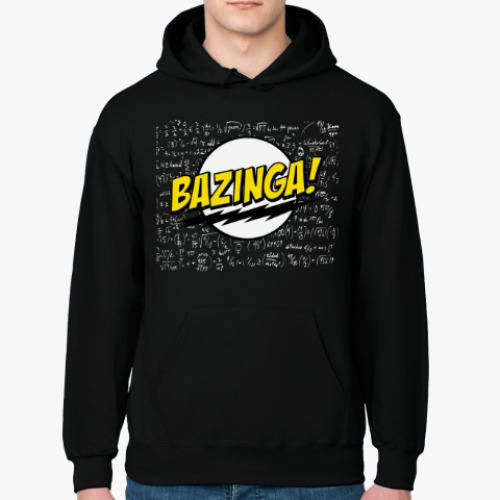 Толстовка худи с принтом Bazinga!