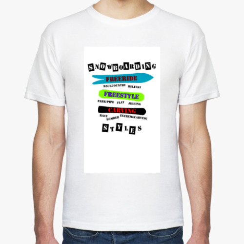 Футболка с принтом  'Snowbrdng styles'