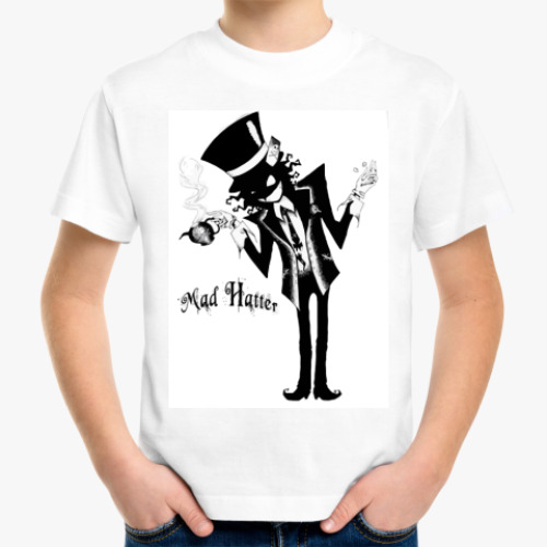 Детская футболка с принтом Шляпник