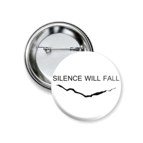 Значок 37мм с принтом Тишина