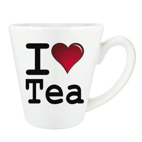 Чашка Латте с принтом I love Tea