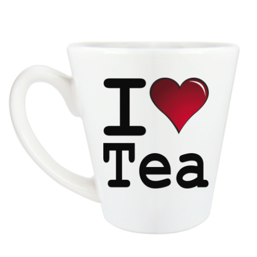 Чашка Латте с принтом I love Tea
