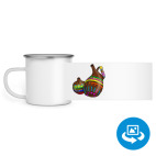 Кружка металлическая белая (круговая запечатка)