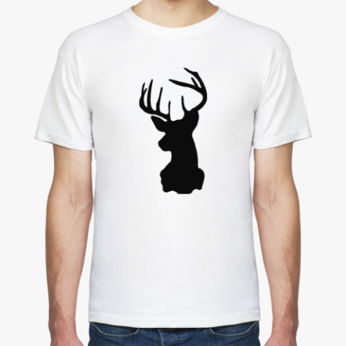 Футболка с принтом Силуэт оленя
