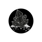 Виниловая наклейка, круг (5 х 5 см) Cristal
