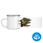 Кружка металлическая белая (круговая запечатка)