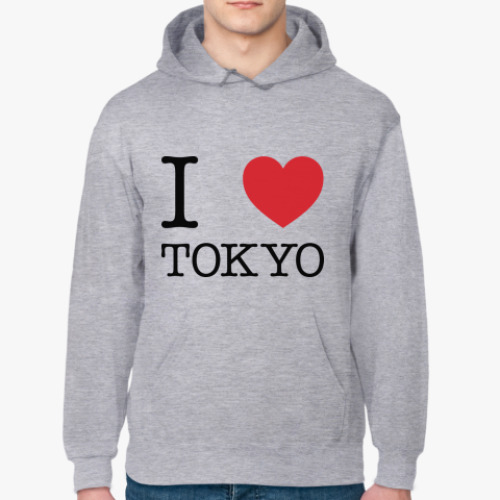 Толстовка худи с принтом I love Tokyo