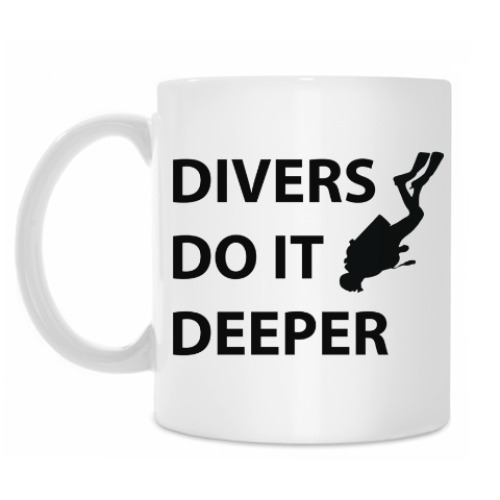 Кружка с принтом Divers Do It Deeper