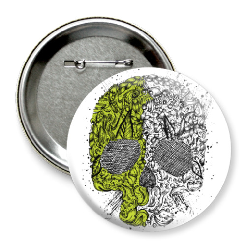 Значок 75мм с принтом The Skulls