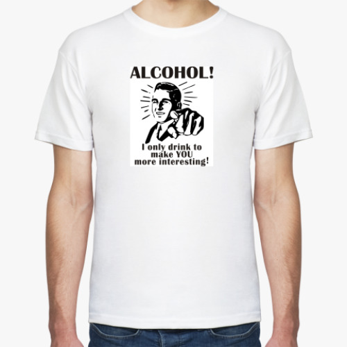 Футболка с принтом  Alcohol