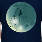 Волк воющий на луну