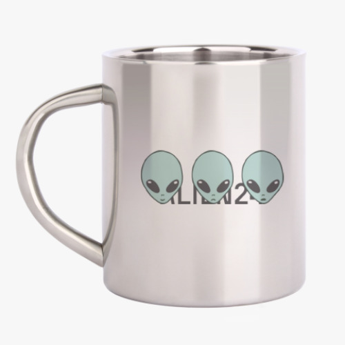 Кружка металлическая с принтом Alien24