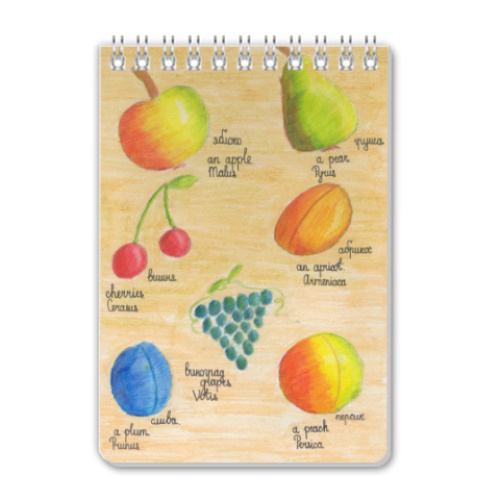 Блокнот с принтом 'Fruits'