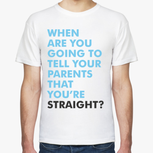 Футболка с принтом  STRAIGHT