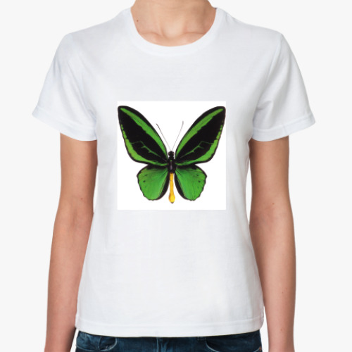 Классическая футболка с принтом Бабочка GREEN
