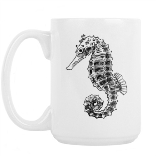 Кружка с принтом Морской Конек