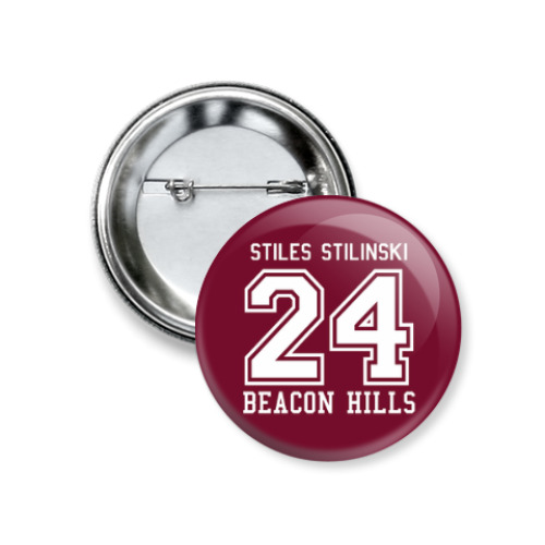 Значок 37мм с принтом Stiles Stilinski 24