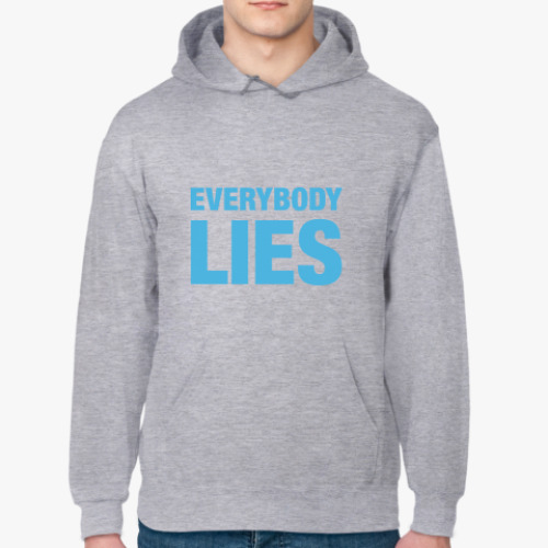 Толстовка худи с принтом Everybody lies